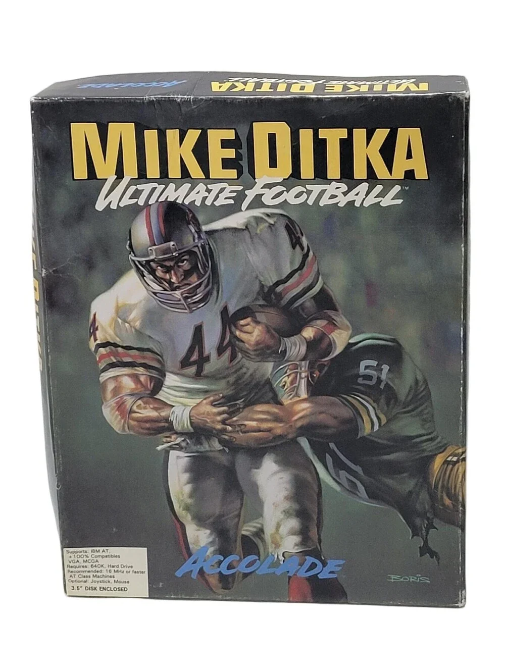 Mike Ditka Ultimate Football Big Box PC Dos 3.5” IBM Disk Game 1991